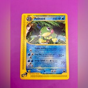 POKÉMON POLITOED CARD; 25/144; Skyridge; RARE; Perfect Condition.